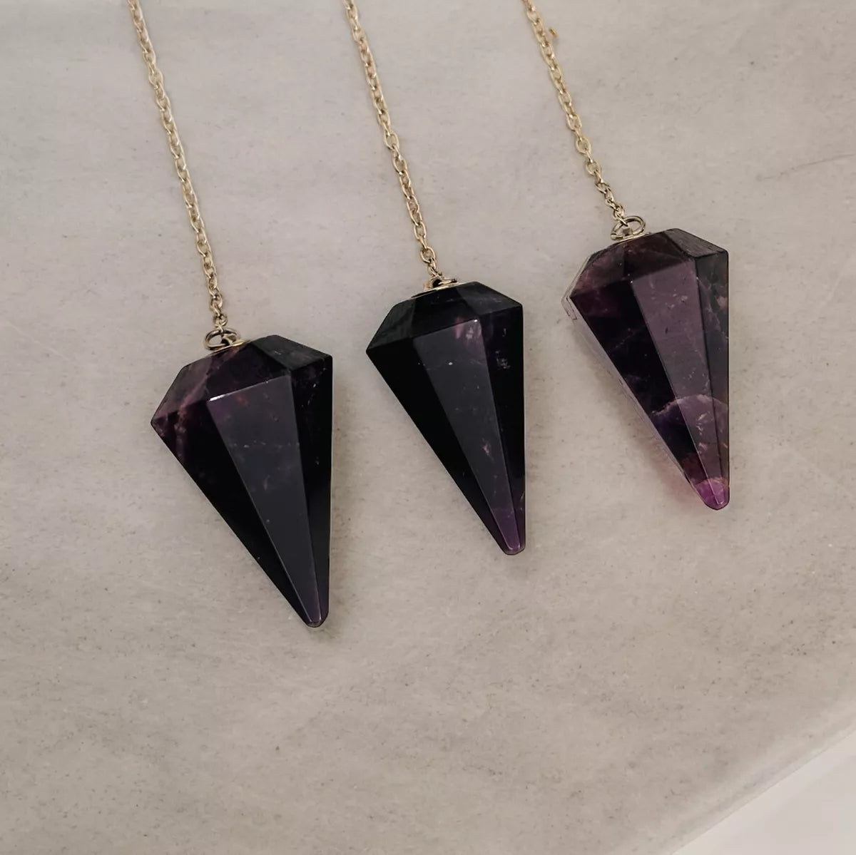 Pêndulo Facetado Ametista Qualidade Extra Radiestesia Reiki