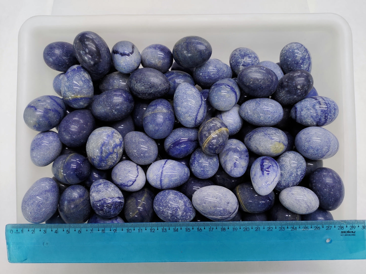 Ovos de Quartzo Azul - Qualidade A