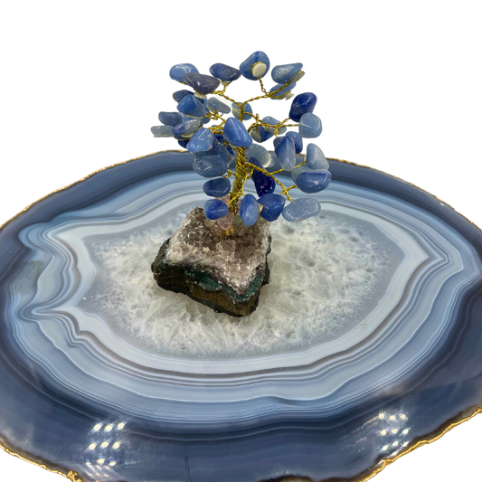 Árvore de Cristal 2 Base Quartzo Azul