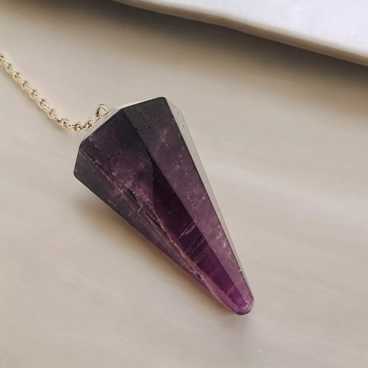Pêndulo Facetado Ametista Qualidade Extra Radiestesia Reiki